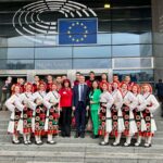 Kristian Vigenin invited the dancers from the Chudesia ensemble to present the beauty of Bulgarian folklore in Brussels