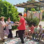 Kristian Vigenin showing care for disadvantaged children in Yambol