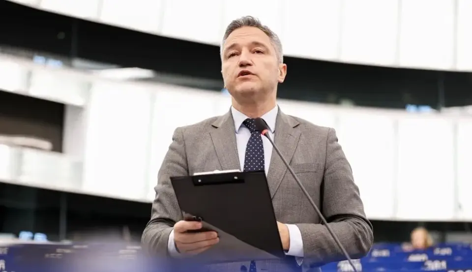 Kristian Vigenin speaking in the European Parliament plenary