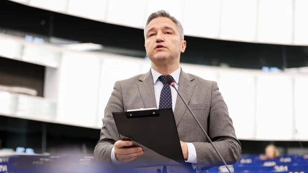 Kristian Vigenin speaking in the European Parliament plenary
